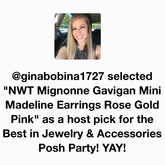 🌺🎉HP🎉🌺 NWT Mignonne Gavigan Mini Madeline Earrings Rose Gold Pink - Picture 16 of 16